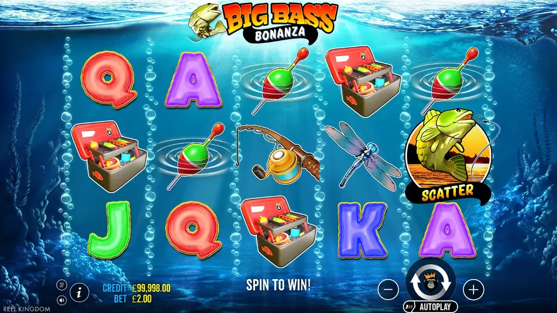 A spin of Big Bass Bonanza in the demo